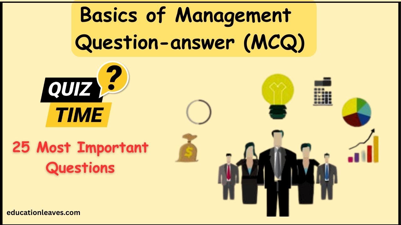 Important Question-answer on basics of Management #management #mcq
