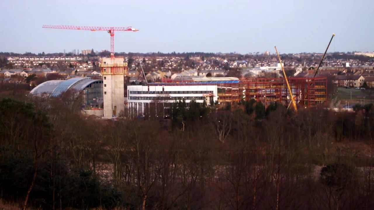 Robert Gordon University New Build Garthdee Under Construction Wide Angle Timelapse