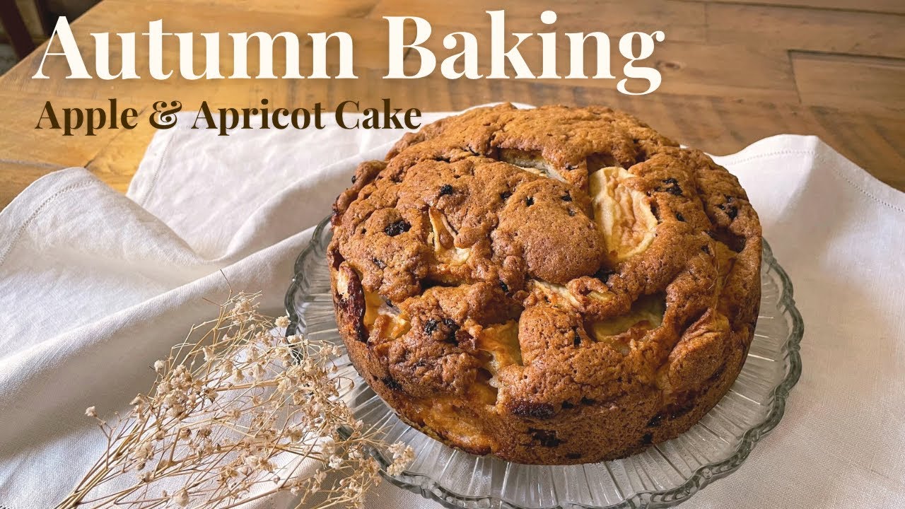 【UK Vlog】Autumn Baking | Apple and Apricot Cake