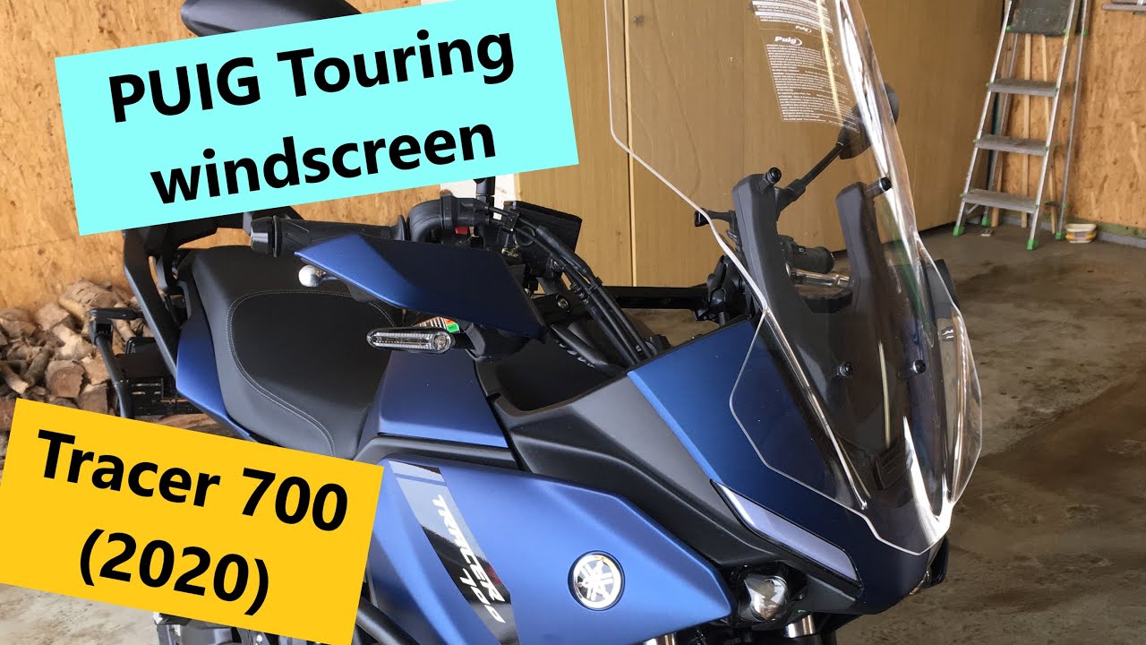Yamaha Tracer 7 / 700 + Touring windscreen mounting / Puig