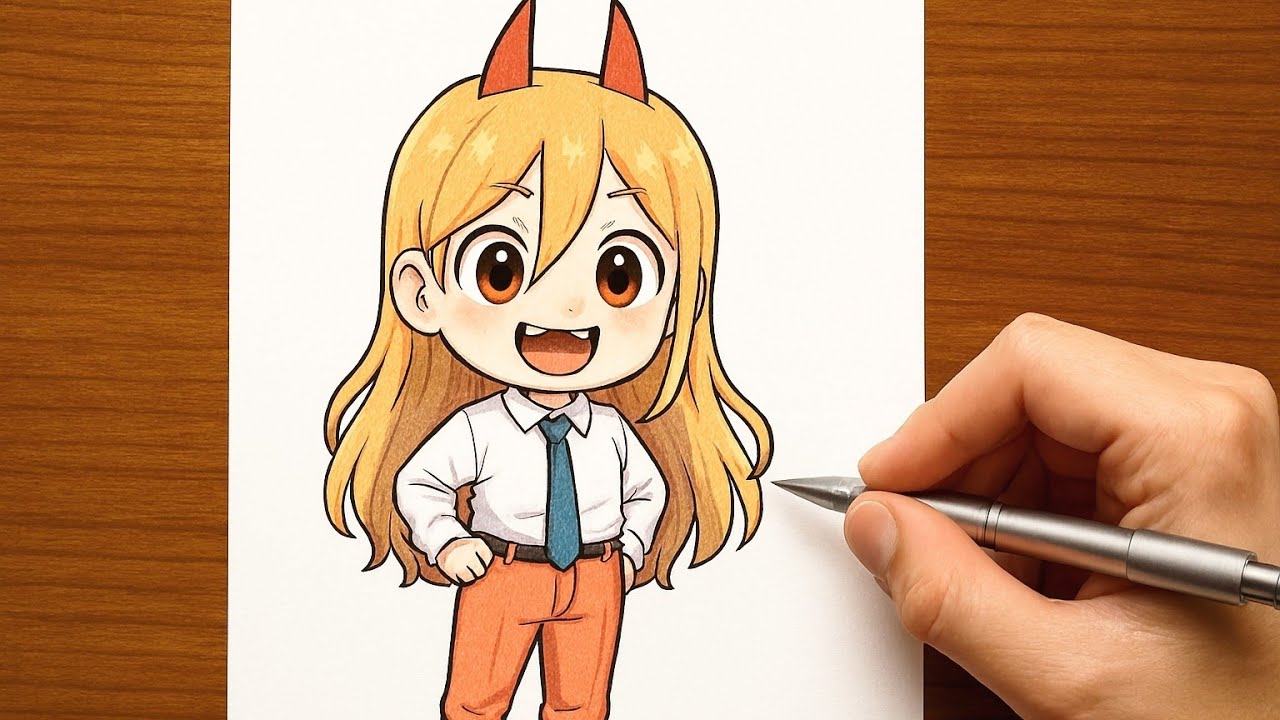 How to Draw Power | Chainsaw Man Anime Art Tutorial Step by Step  