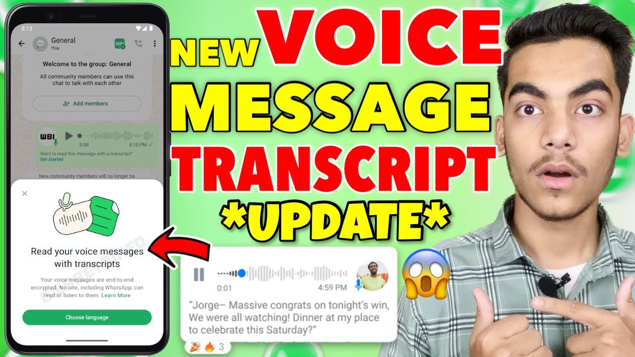 WhatsApp Voice Message Transcript Update | How To Use Voice Message Transcript On WhatsApp