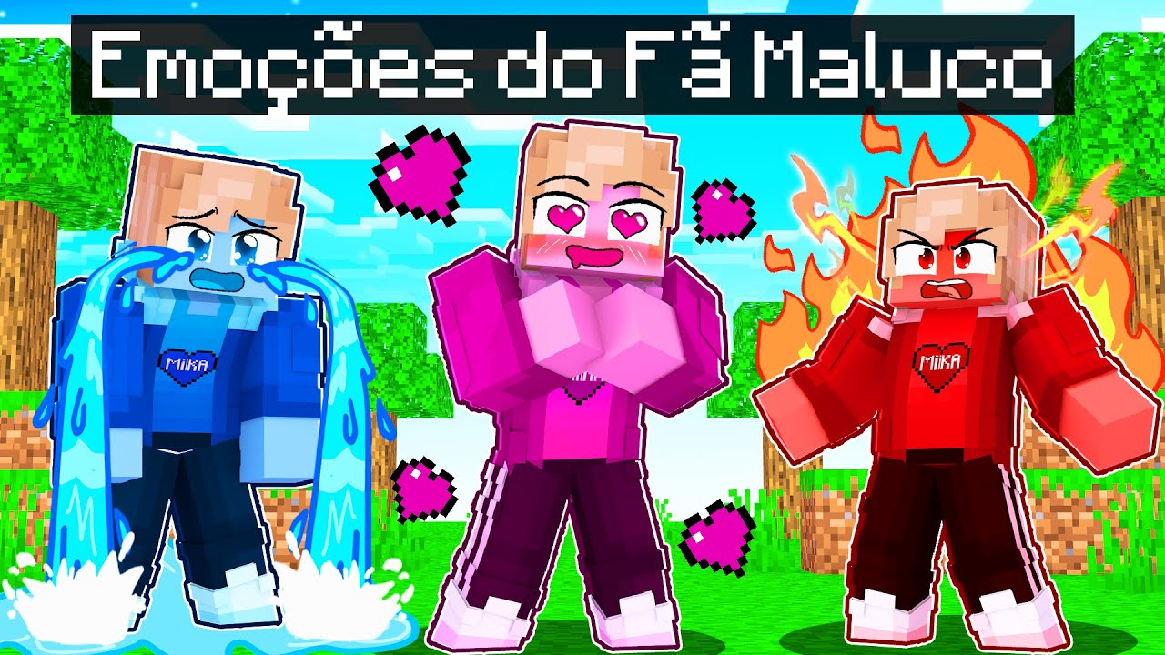 O FÃ MALUCO da MIIKA tem VÁRIAS EMOÇÕES no Minecraft ◂Miika▸