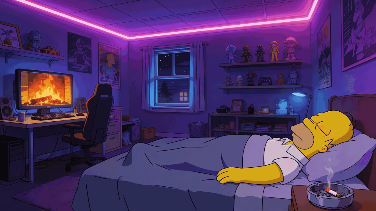Late Night Lofi 🌙 | Warm Screens, Quiet Minds