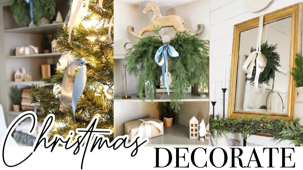 COTTAGE HOUSE CHRISTMAS DECORATE ON A BUDGET | FARMHOUSE CHRISTMAS DECOR | CHRISTMAS TREE DECORATE