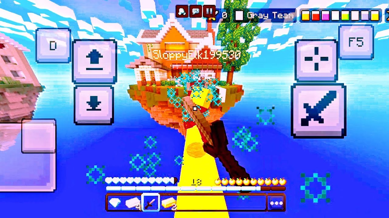 HIVE BEDWARS GAMEPLAY ON MOBILE || 60 FPS ||