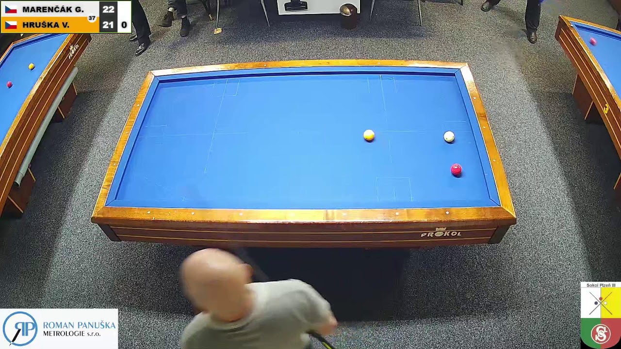 Czech league | 3-cushion | 1st class | 7th round | Vilém Hruška v Gustav Marenčák