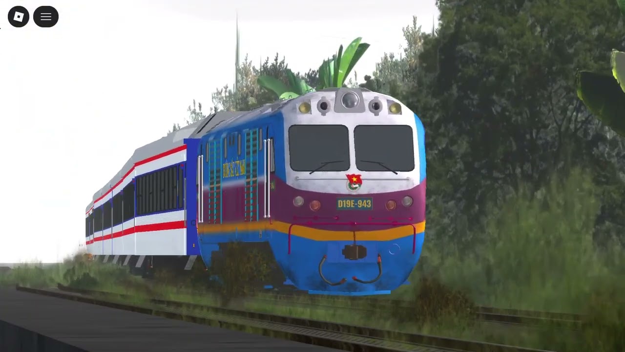 D19E-943 (TNCS) kéo tàu HP16 (Hải Dương-Hải Phòng) rời ga Chí Chủ