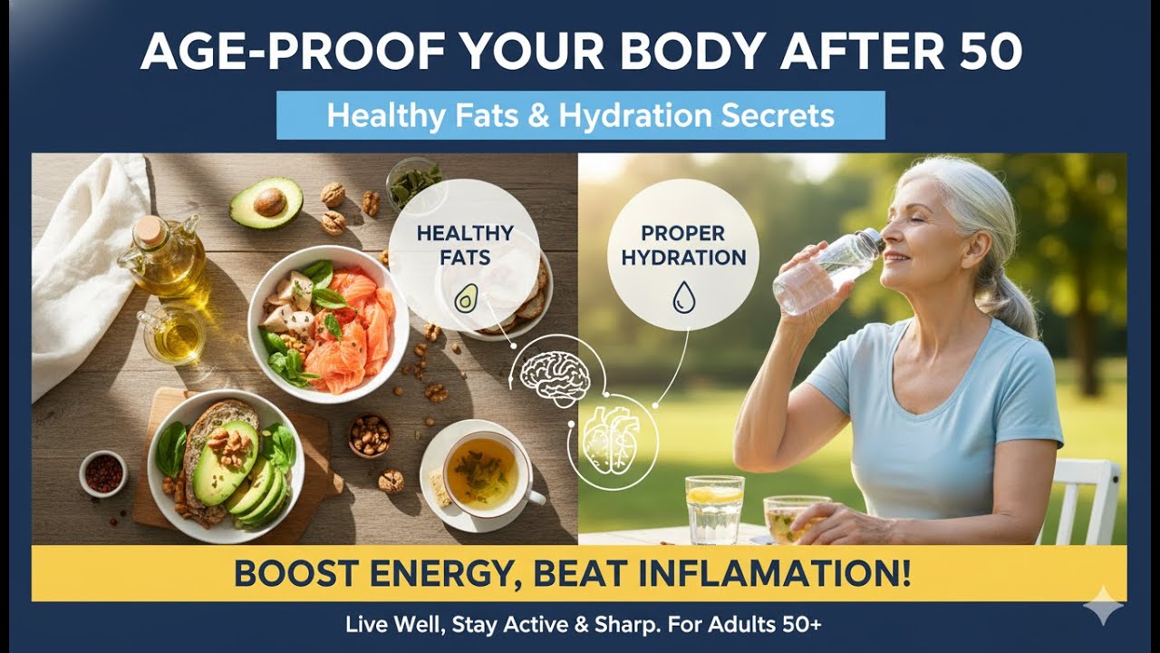 Daily Energy Tips for Adults Over 50 |  Healthy Fats & Smart Hydration