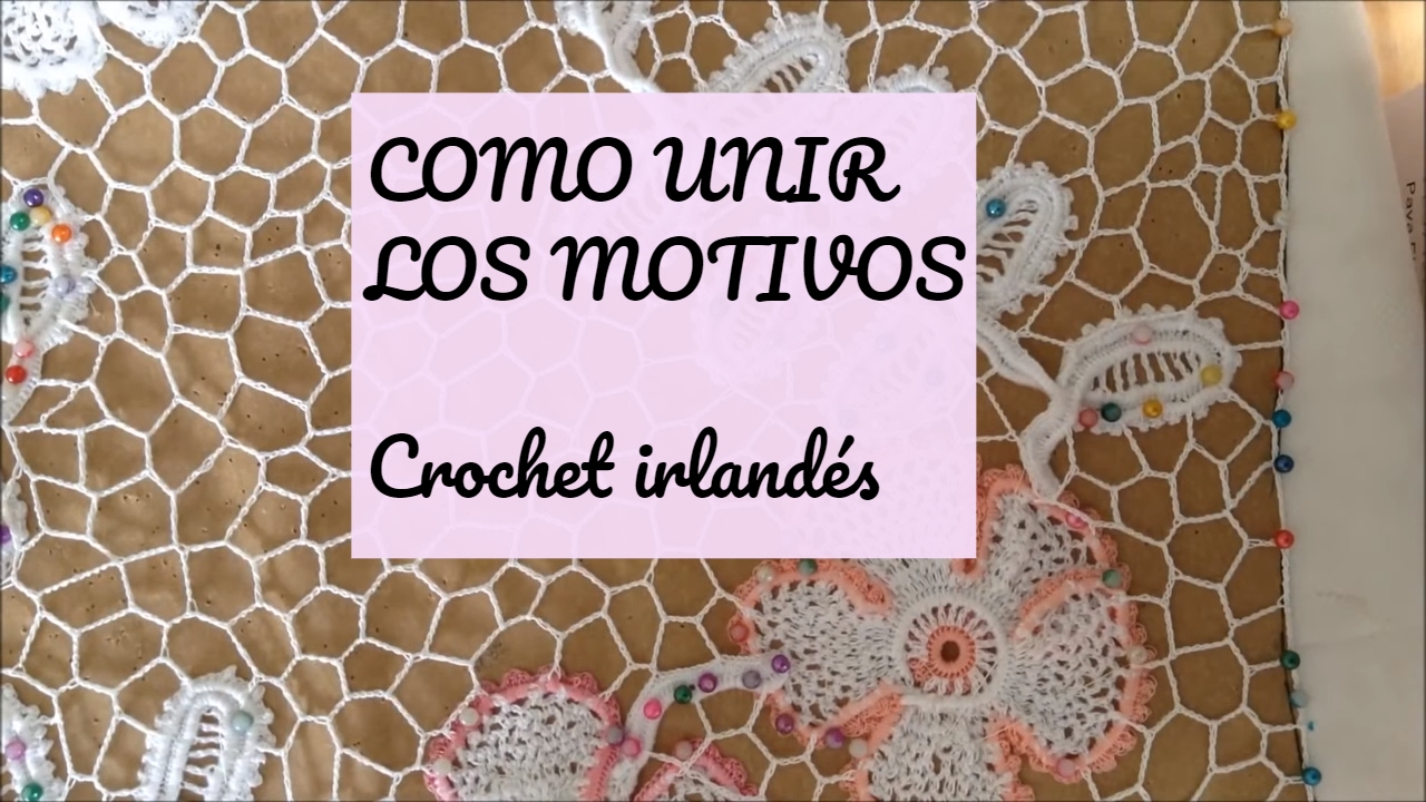 Como unir los motivos en el crochet irlandés la red irregular tutorial