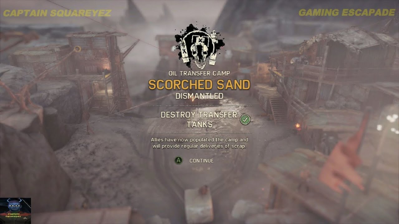 Mad Max - Scorched Sand Transfer Tanks Camp - Walk Through Guide