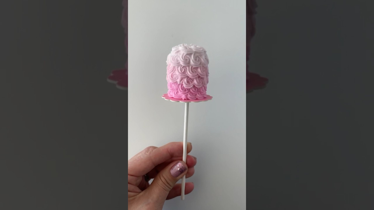 Tall Cake Rosette Cake Pop by @unforgedible_art