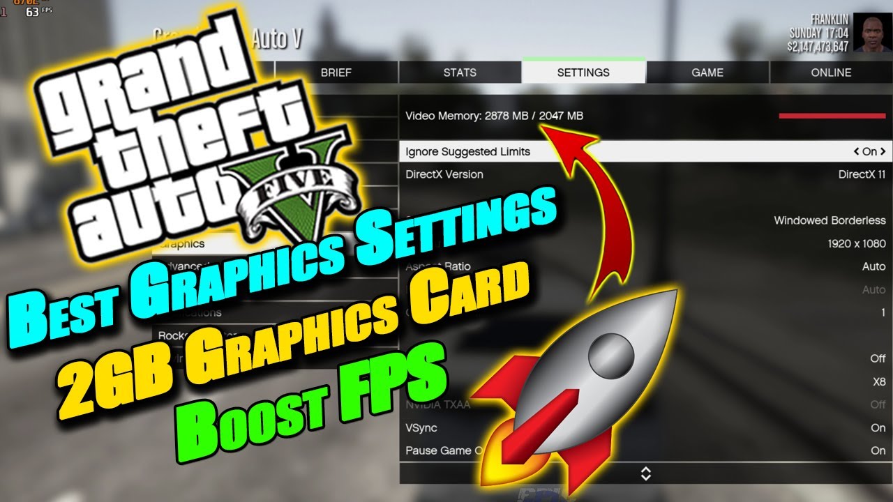 GTA V Best Settings For 2GB Graphics Card With Complete Detail || GTA 5 Low End PC Best Settings✔