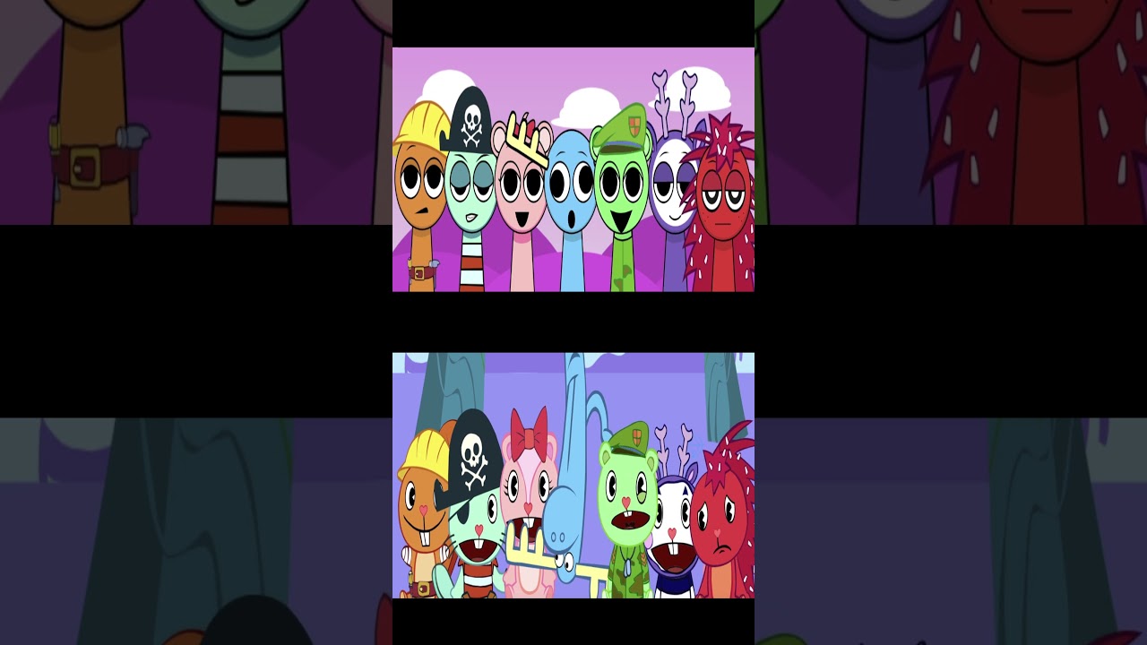 Sprunki Happy Tree Friends Original VS New