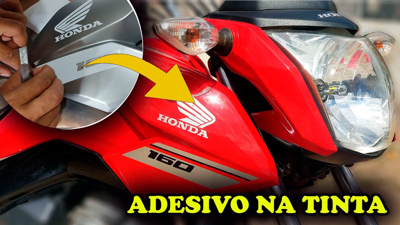 Como fazer Adesivo na tinta, pintura em moto