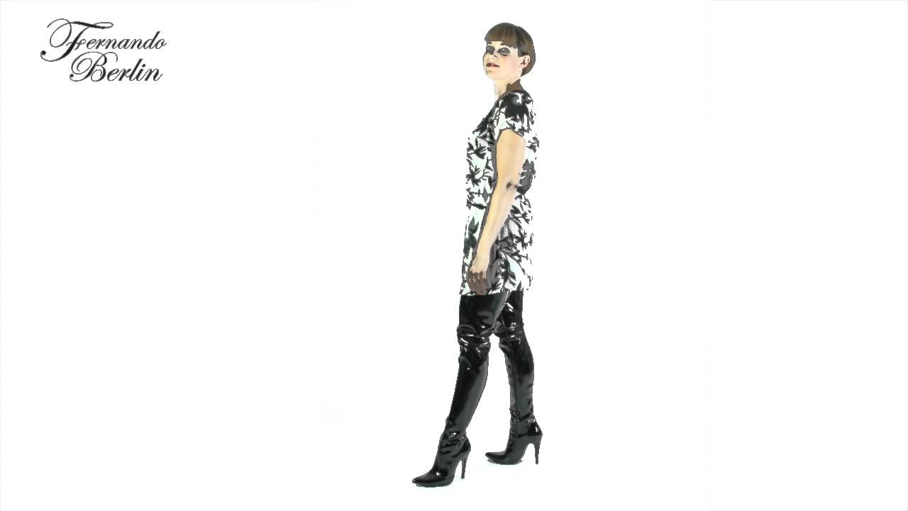 Can you wear black patent thigh high boots a classy way?