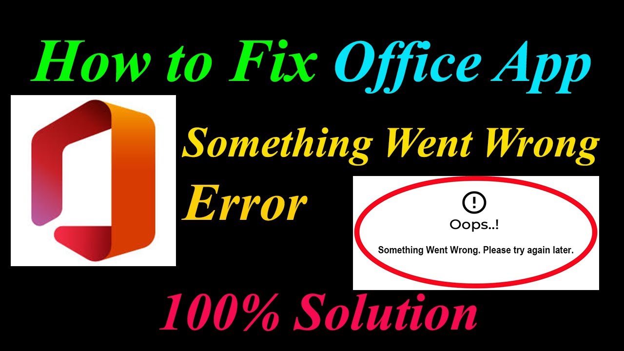 How to Fix Microsoft Office  Oops - Something Went Wrong Error in Android  - Please Try Again Later