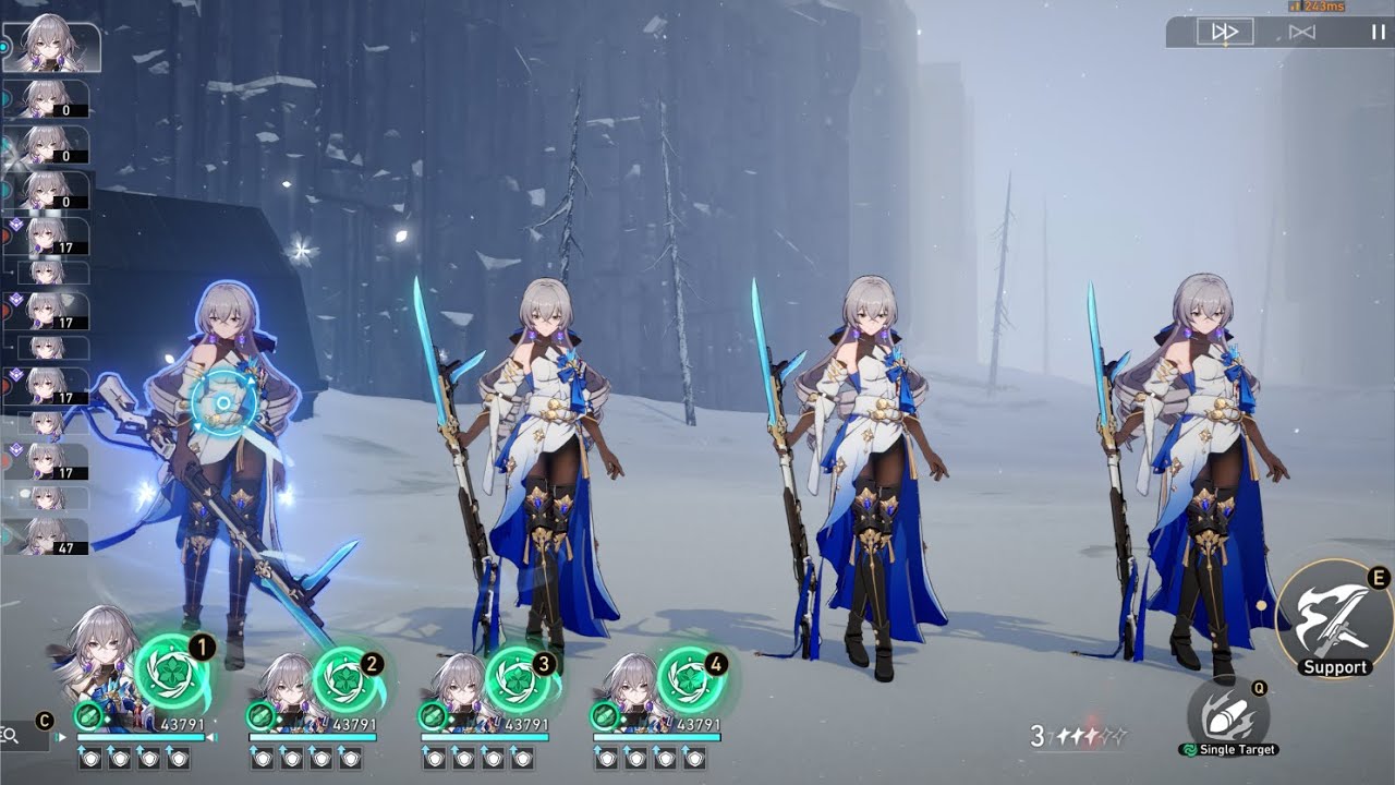 4 Bronya Duplicate Team Showcase Vs 4 Bronya 😭😭 | Honkai Star Rail