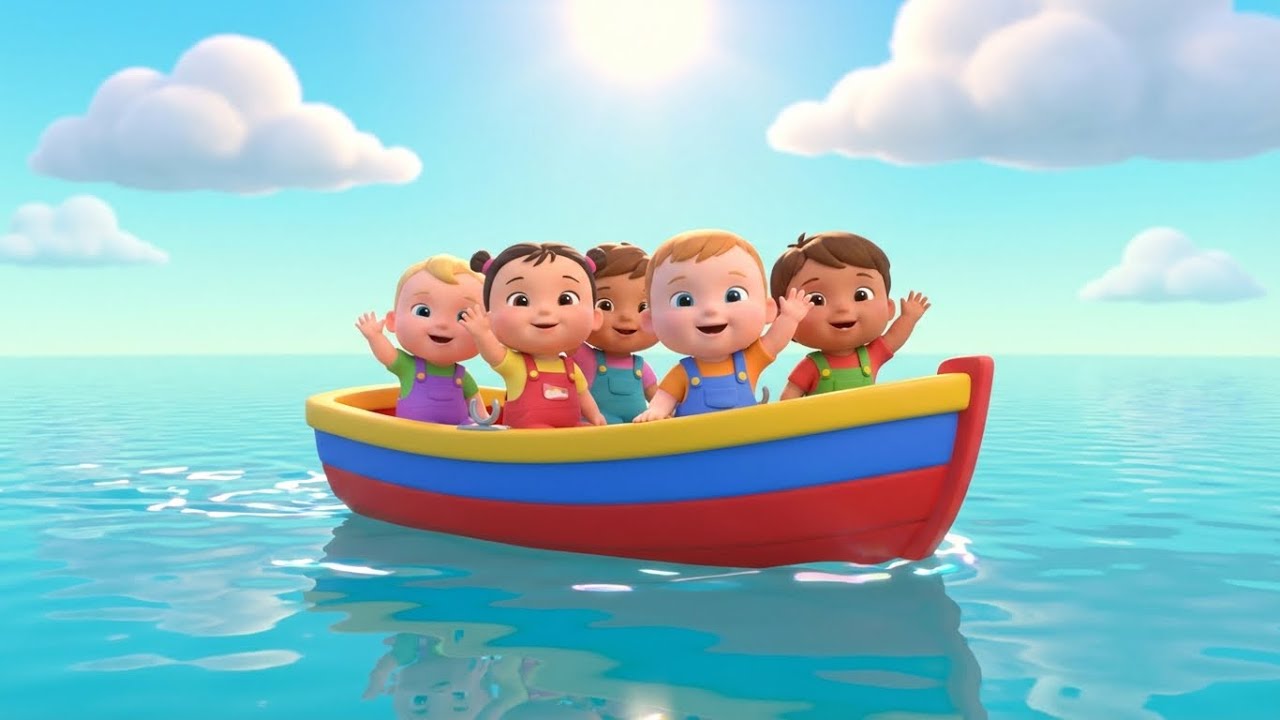 Colorful Boat Ride Full of Fun 🚣‍♂️✨ | Baby Educational Video