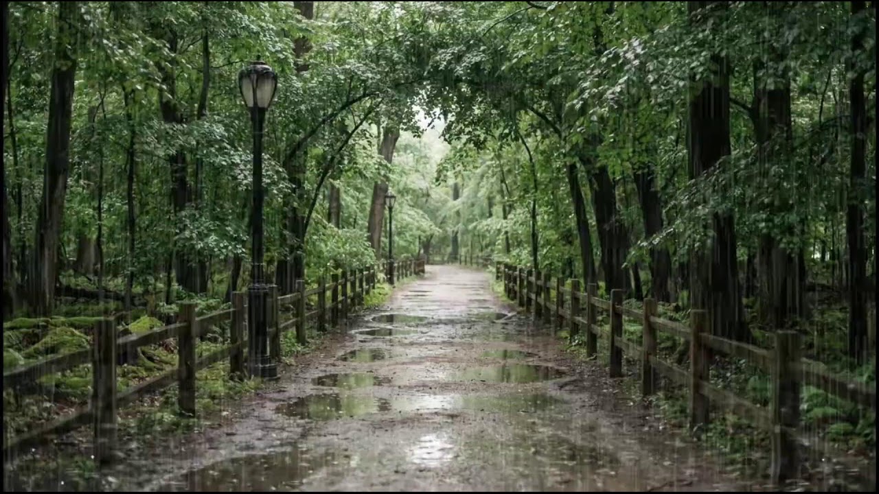 Relaxing Forest Rain at Dusk | Ambient Leaf and Rain Sounds to Help You Deep Sleep Better Naturally