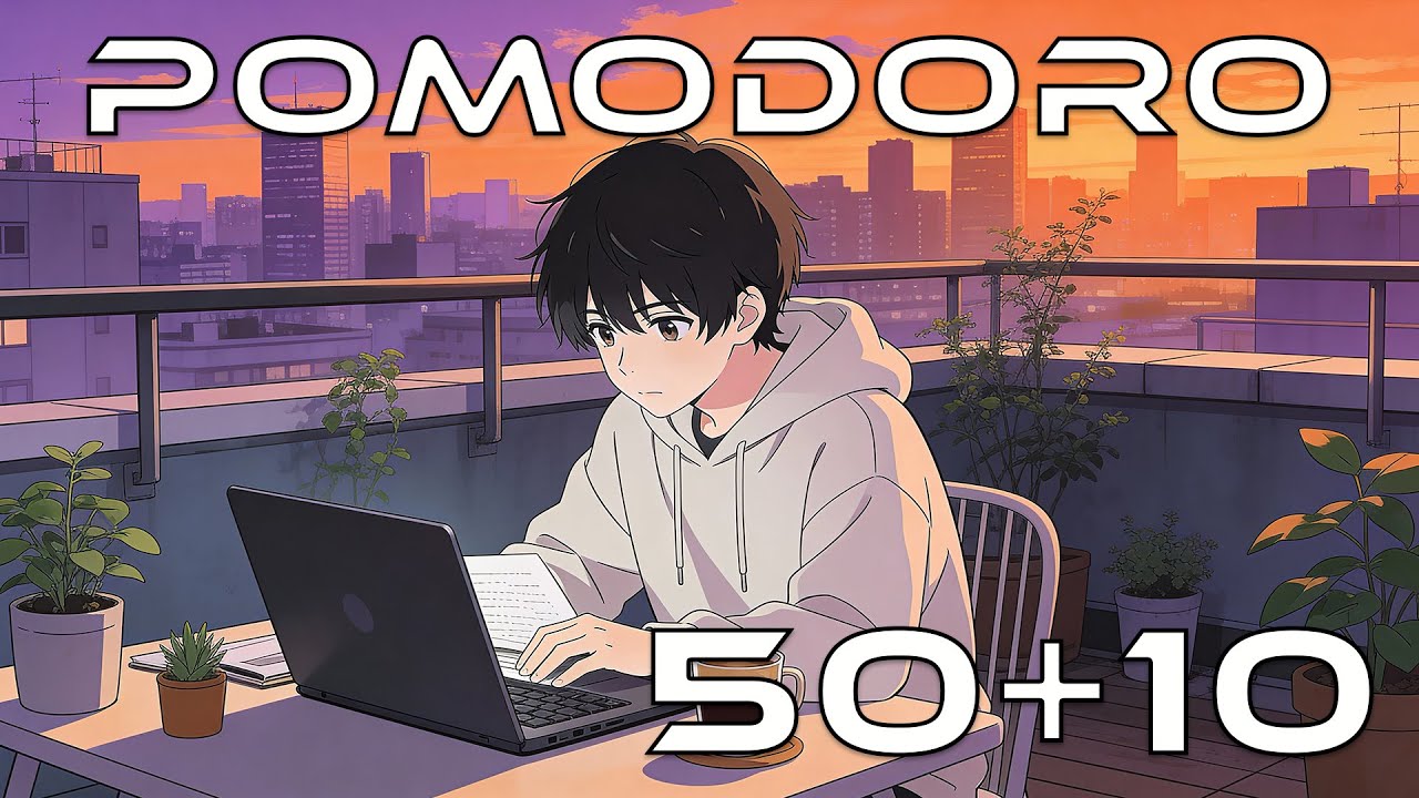3 Hour Pomodoro 50/10 🌆 Deep Work Session | Sunset City Lofi