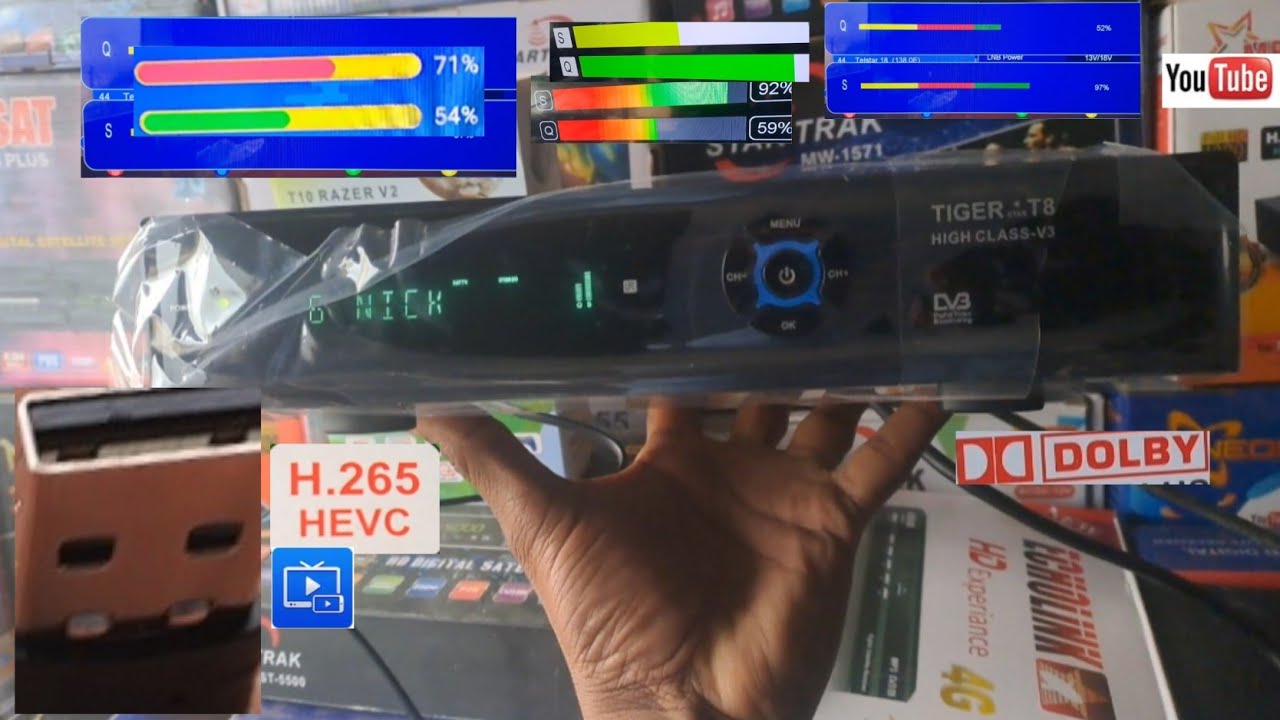 Red Tiger T8 High Class V3 Latest 2023H265 Hevc Model Complete H.265