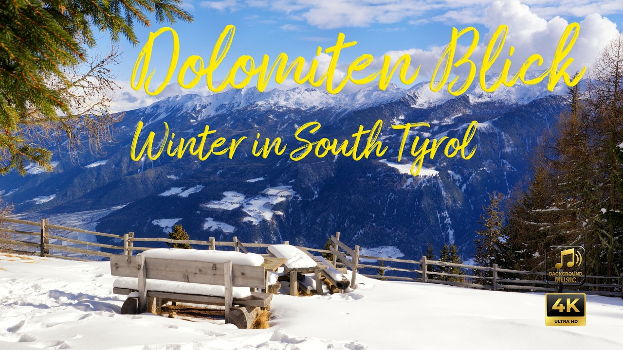 Dolomiten Blick | Winter Magic Near Latsch, South Tyrol | Peaceful Background Video |