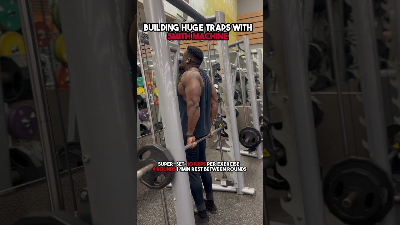 Training Traps On Smith Machine #trapezius #workout #fitness