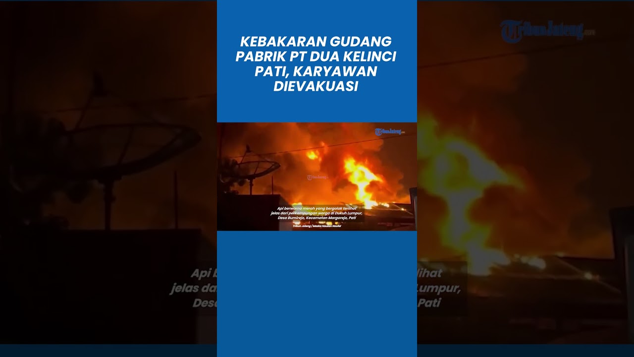 Kebakaran Gudang Pabrik PT Dua Kelinci Pati, Karyawan Dievakuasi