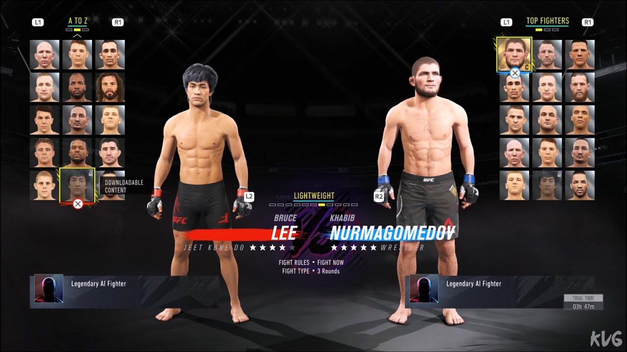 EA Sports UFC 4 - All Fighters | List (PS4 HD) [1080p60FPS]