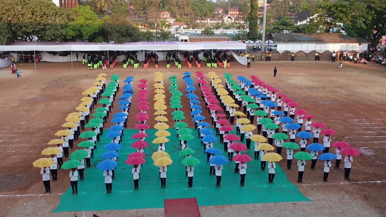 Umbrella drill - Rosary high school - annual sports meet