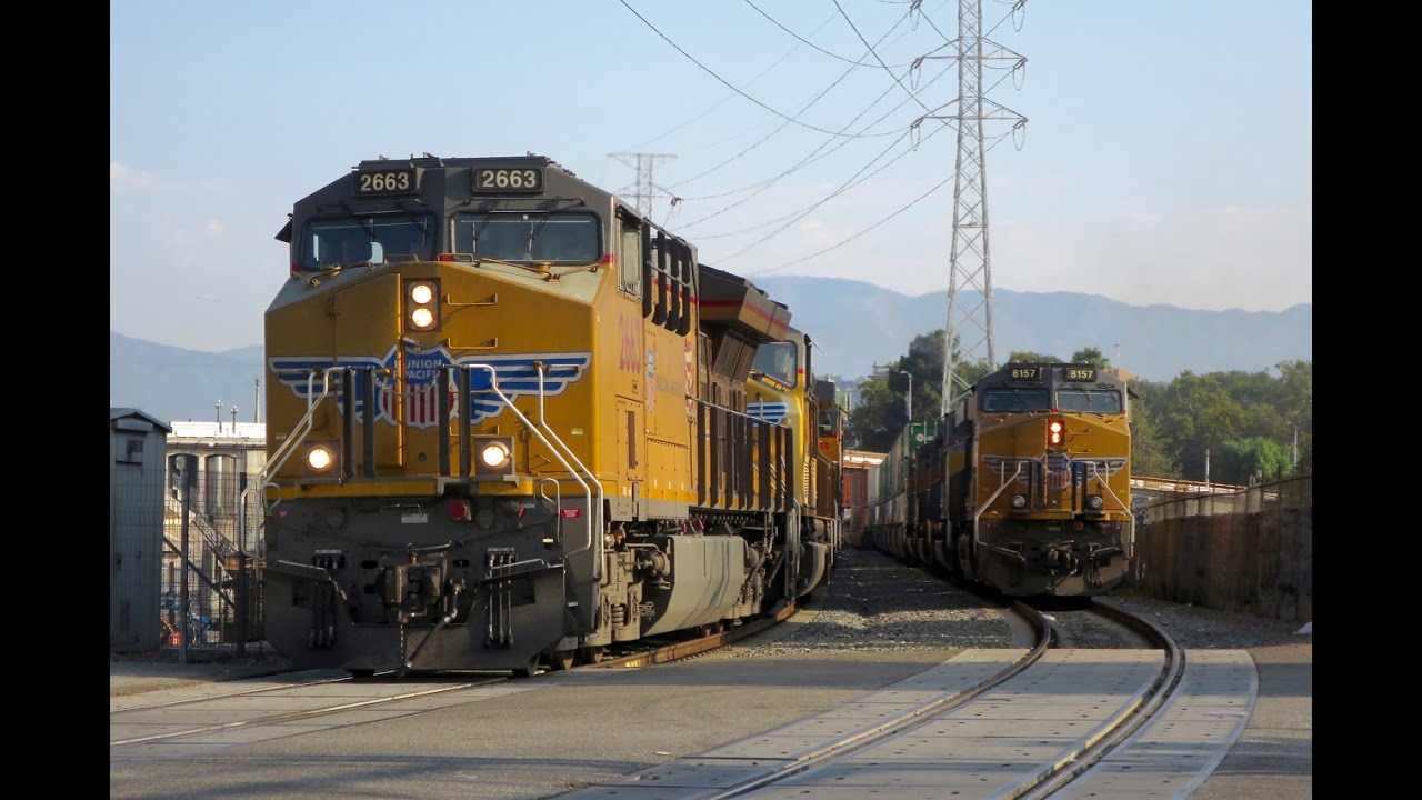 Union Pacific on Detour at Main Street Bridge - 8/20/16