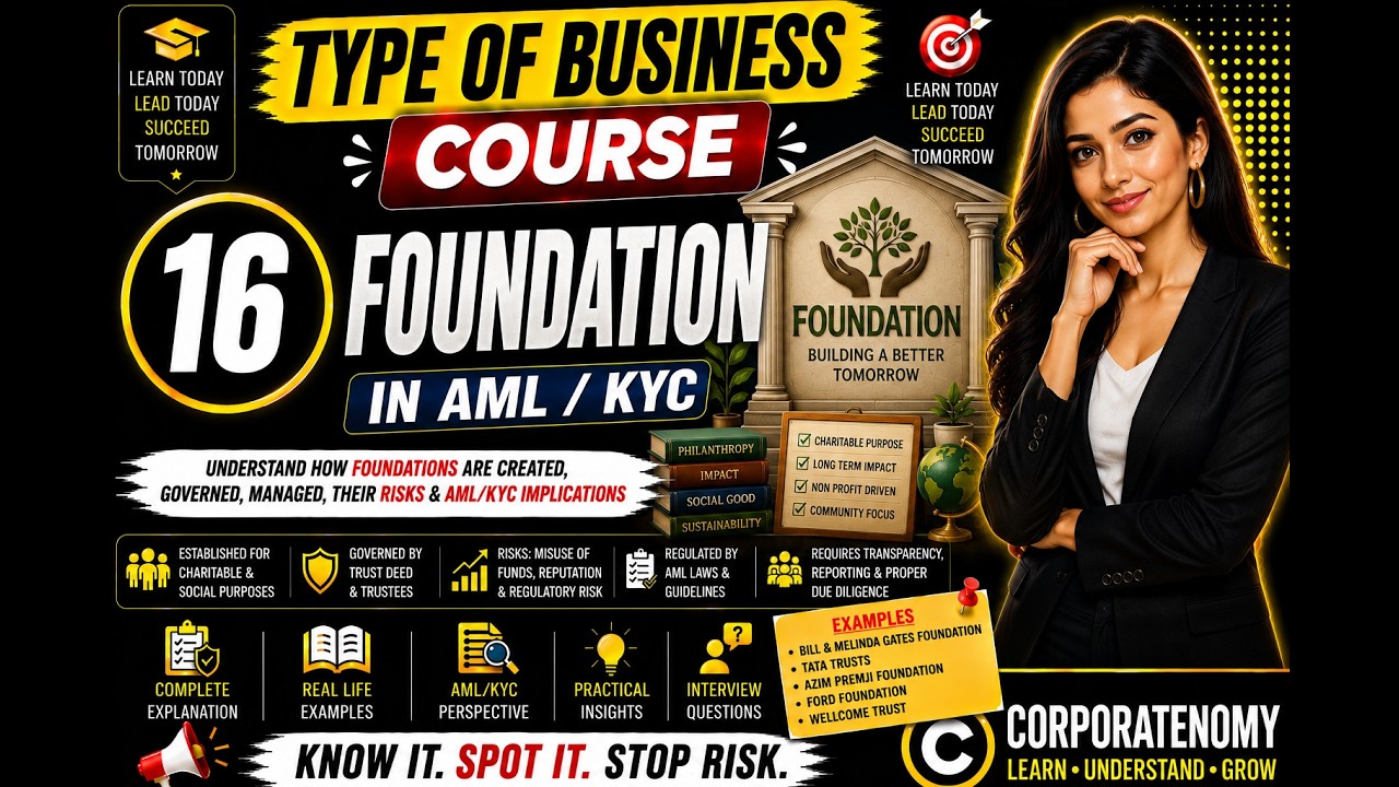 Foundation Explained | AML/KYC Business Types | Foundation Structure & AML Compliance
