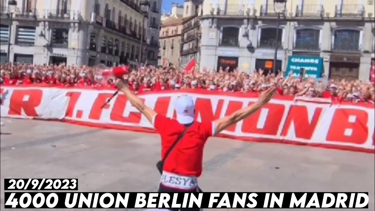 4000 UNION BERLIN FANS IN MADRID || Real Madrid vs Union Berlin 20/9/2023