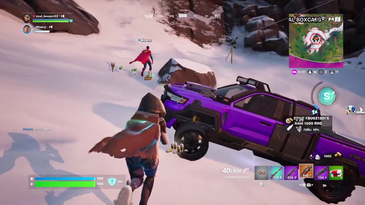 Fortnite superman clip squadmate POV & three glitches