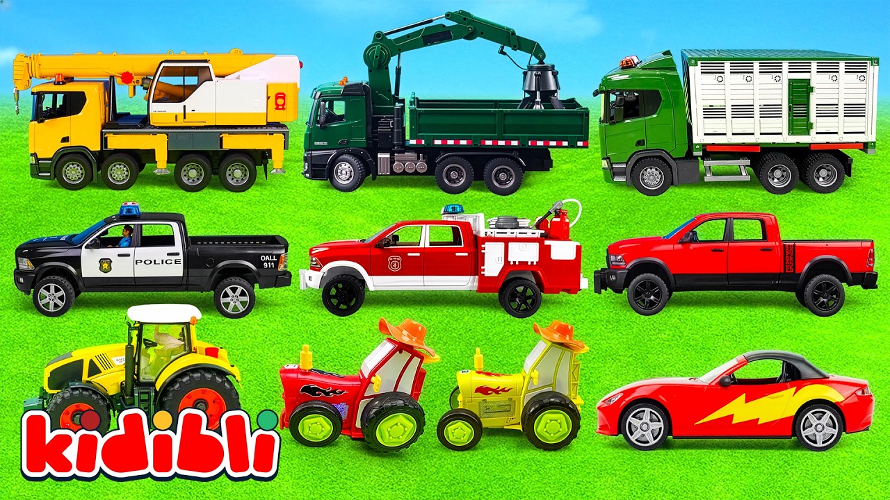 I MIGLIORI Momenti con Giocattoli Veicoli 🚗 Camion dei Pompieri & Auto per Bambini | Kidibli