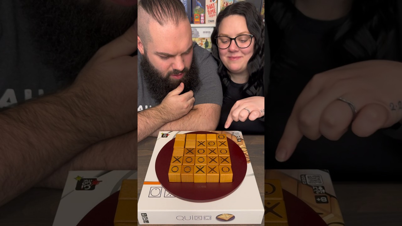 This Game Game Takes Some Strategy! Come Play Quixo With Us! #boardgames #couple