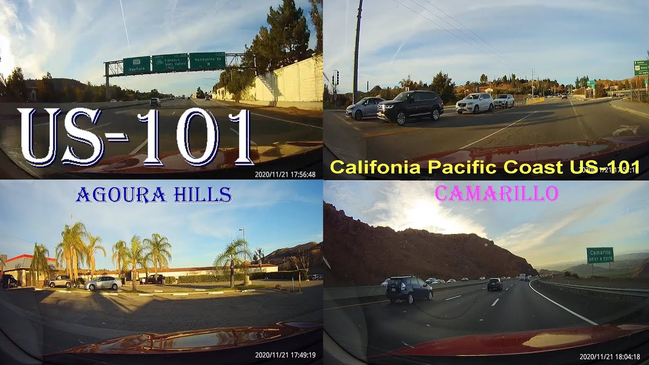 Scenic view of California Pacific Coast Highway US-101, Los Angeles-Santa Barbra, 11-21-2020