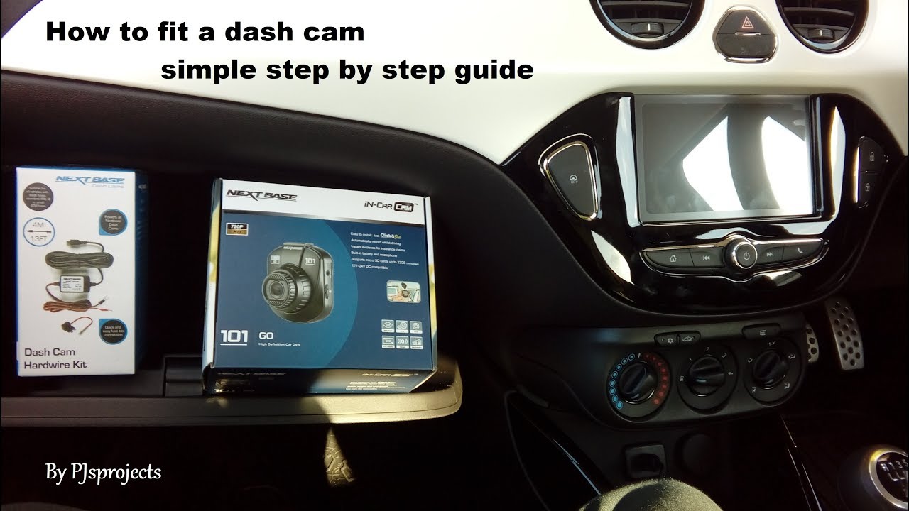 Vauxhall Adam 2012 - 2017 how to fit a dash cam simple step by step guide