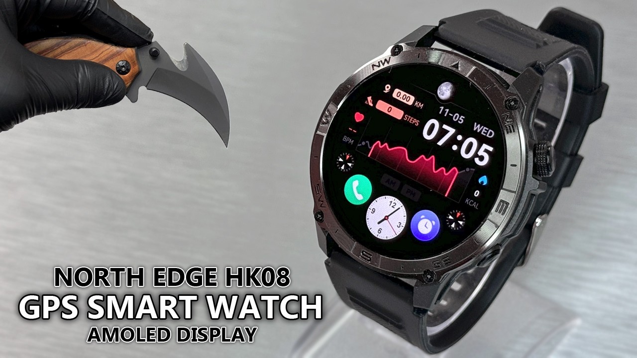 North Edge HK08 GPS Sport Smart Watch Unboxing & Review - ASMR
