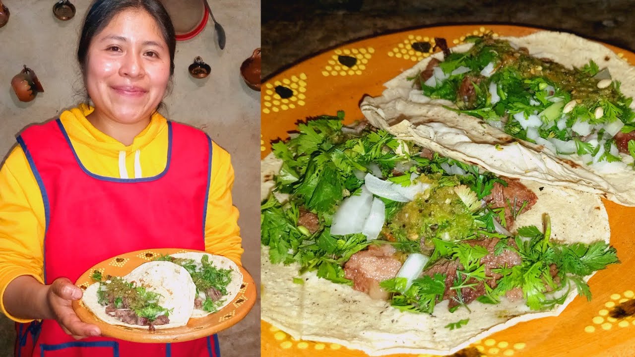 Hoy Prepare ricos tacos de cabeza de puerco con salsa tatemada