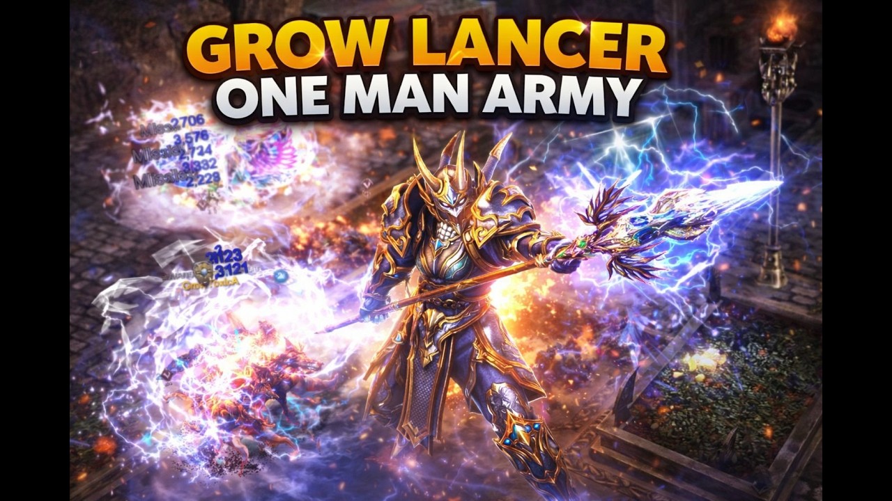 One man army Grow Lancer Castle Siege MU Online Nidavellir