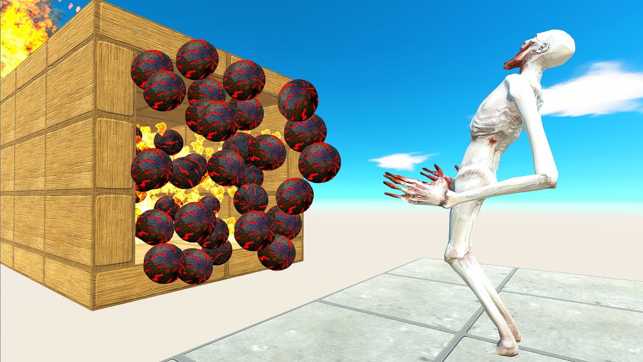 TUNNEL OF FIREBALLS VS MONSTERS - Animal Revolt Battle Simulator