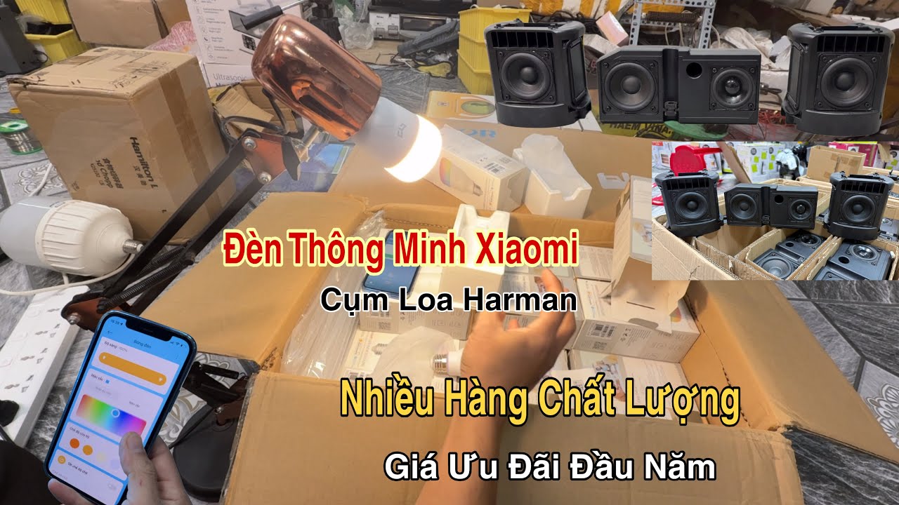 Cập nhật hàng mới đầu năm, Cụm loa harman, Bóng điện thông minh xiaomi, đồ công nghệ thông minh