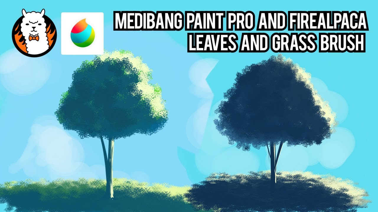 Medibang Paint Pro and FireAlpaca Leaves Grass Brush