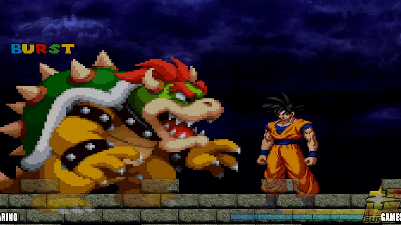 GOKU VS BOWSER! ULTRA INSTENSE FIGHT!