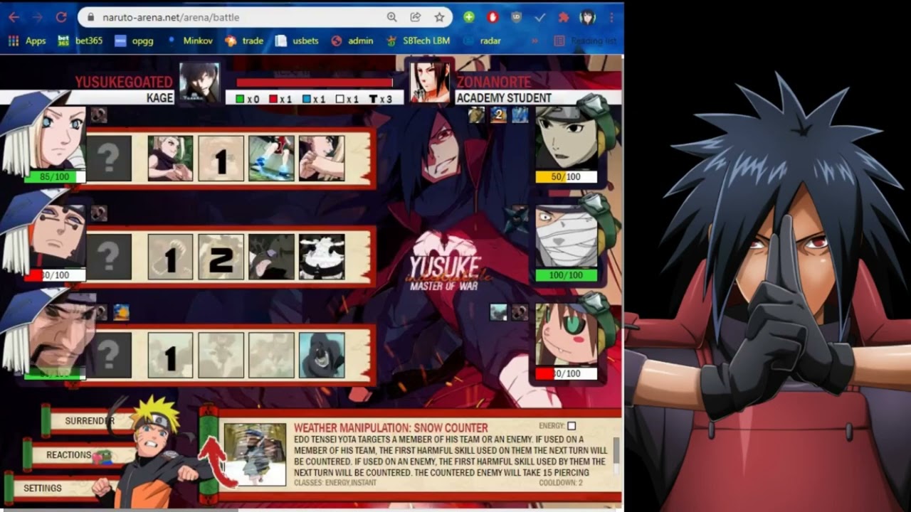 Naruto-arena YusukeGoated vs ZN (SH Quarter-finals)