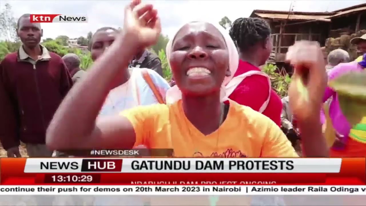 Residents of Gatundu North protest the construction of the Ndarugu II dam
