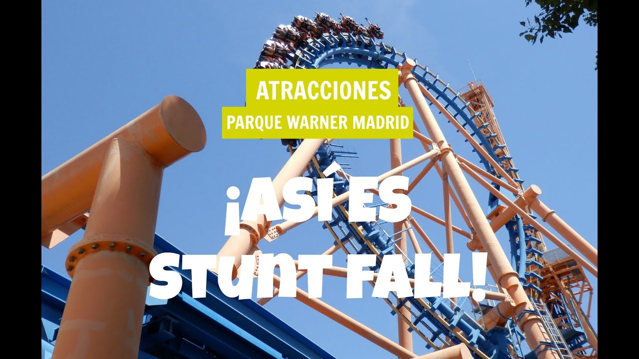 Stunt Fall - (off-ride y on-ride) Parque Warner