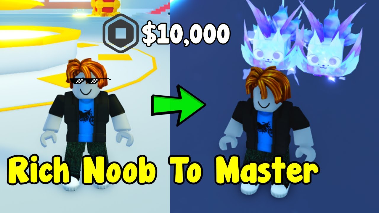 Rich Noob VS Pet Simulator X! Noob With All Gamepass To Master! Roblox